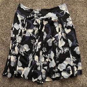 Mexx Blue Floral Lined A-Line Skirt Sz 10